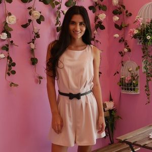 Pastel Bow Belt Romper